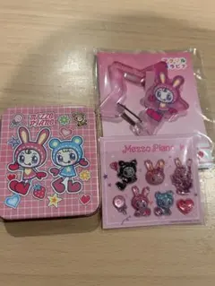 メゾピアノ3点セット アクリルカラナビ きゅんちょコれ ぷっくりシール
