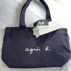 新品未使用◆男女兼用　手提げ　アニエスベー　トートバッグ　ネイビー　Ｓサイズ