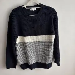 THE SHOP TK ボーダーニットセーター M