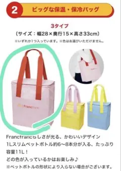 a*i様 マクドナルド　ビッグな保温・保冷バッグ　ピンク　1点