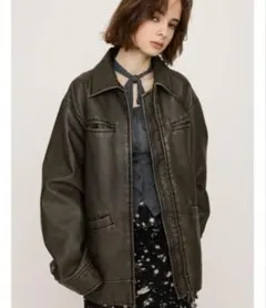 【新品未使用】SLY VINTAGE BOXY F/LEATHER JK