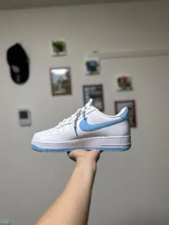 NIKE Air Force 1 ロー ホワイト/ライトブルーのサムネイル