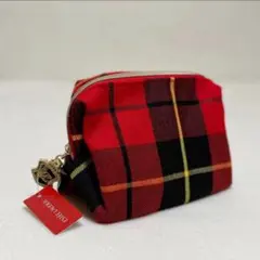 ESTEE LAUDER ポーチ 赤 チェック