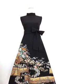 着物リメイクワンピース3777