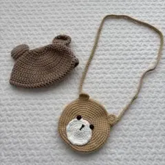 くまの帽子　くまのポシェット　ベビー　ハンドメイド