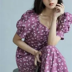 SNIDEL Sustainableフルーツプリントワンピース