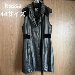 Rossa ブラック　フリルノースリーブベスト 44サイズ