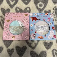 ポール&ジョー　タオルハンカチ　2枚　お返し　プチギフト　猫　花柄　タオル