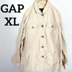 GAP ジャケット【XL】アウター ベージュ ボタン付　春物 海外古着 良品