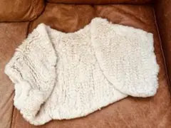 【クリーニング済】【美品】ラビットファーショートベスト