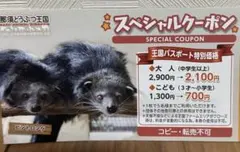 【即発送】那須どうぶつ王国のスペシャルクーポン券　 BBQ食べ放題付きのサムネイル