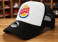 【新品】バーガーキング メッシュキャップ ブラック×ホワイト