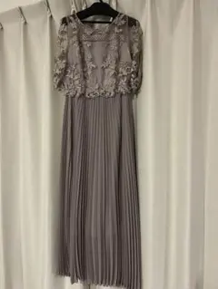 薄紫 レース付き パーティードレス