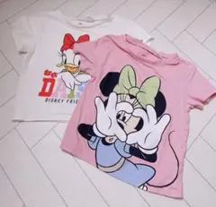 匿名配送 ミニー デイジー Tシャツ 2枚組 100 半袖 ディズニー