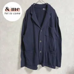 Gap ギャップ　ニットジャケット　テーラード　ネイビー　カジュアル　ポケットのサムネイル