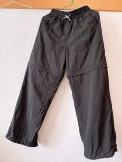 GUブラックナイロンパンツウエストゴム
