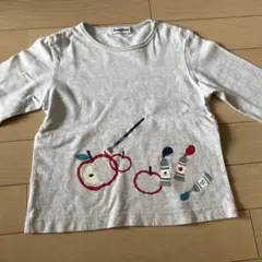 familiar リンゴプリント 長袖カットソー 110cm