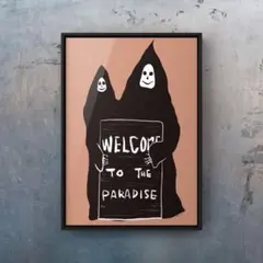 ★A4フレーム付き★オリジナル アートポスター WELCOME ウェルカムボード