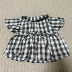 チェックトップス　80cm テータテート