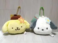 【新品】サンリオ　ポムポムプリン　ポチャッコ　カオハナフェイスマスコット