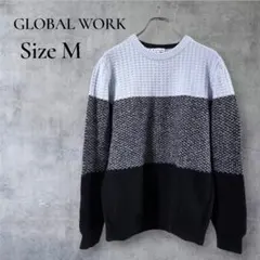 GLOBAL WORK グローバルワーク メランジ切り替えニット メンズ Mのサムネイル
