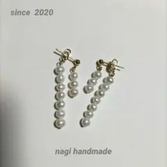 (4016)淡水パール2wayスタッドピアス