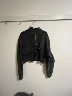 JEANASIS クロップドスウェット ブラック