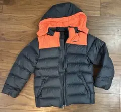 Nike フード付きダウンコート ボーイズM ブラック・オレンジ