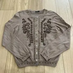 ビーズ刺繍カーディガン