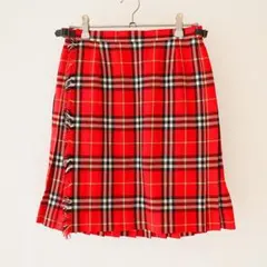 Burberrys Blue Label 巻きスカート 赤チェック 2way