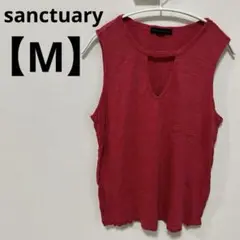 sanctuary【M】 サンクチュアリ　胸空き　無地　赤ノースリーブ