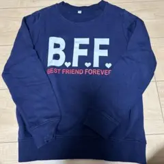 BFFプリント ネイビー トレーナー 140