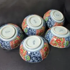 有田焼 喜峰窯 赤絵花鳥 蓋付き碗揃 5客 どんぶり 色絵 雑煮 - メルカリ