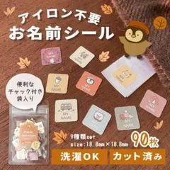 【2個目40%OFF】洗濯OK＊ノンアイロン＊81枚　大容量お名前シール