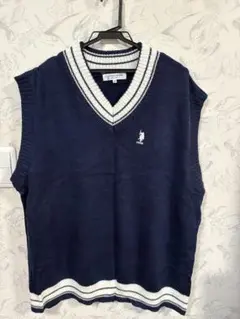 U.S. POLO ASSN. ワンポイント刺繍ロゴ ルーズチルデンニットベスト