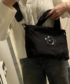 MARY QUANT マリークワント 大容量 2way ショルダーバッグ 黒