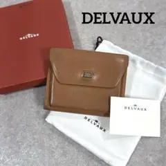 DELVAUX デルヴォー 二つ折り財布 レザー ブラウン Wホック 箱付きのサムネイル
