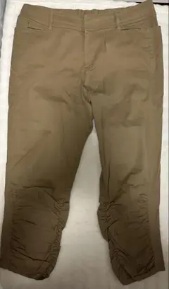 INDIVI ベージュ ギャザー入り カジュアルパンツ 大きいサイズ15