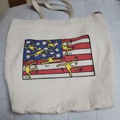 限定価格　キース・ヘリング　大容量ショルダーバッグ　キャンバスバッグ