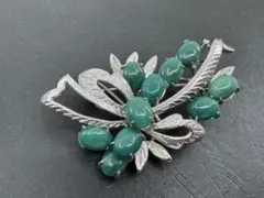M6268 天然石　ブローチ　ヴィンテージ アクセサリー