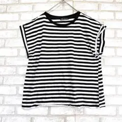 ZARA ザラ　ボーダー ノースリーブカットソー　白　黒　M