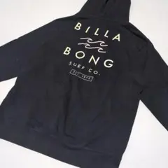 古着【BILLA BONG ビラボン】プルオーバー　パーカー　黒　Lサイズ