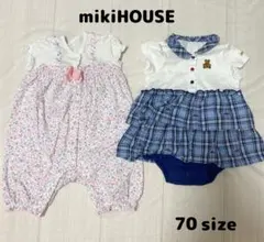 mikiHOUSE 70サイズ ロンパースセット