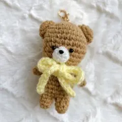 黄色リボンのくまさん♡キーホルダー