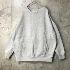 B201古着　トレーナー　スウェット　グレー　無地　90s Y2K