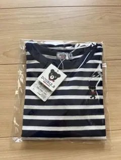 【新品未使用】ミキハウス　ダブルビー　長袖Tシャツ　100 紺×白ボーダー