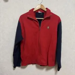 ellesse ジップアップジャージ L 赤/ネイビー