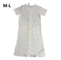 マタニティ パジャマ ウェア ピンク ロング 半袖 M L ワンピース ハート
