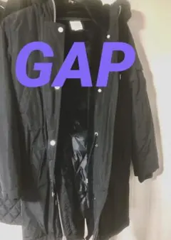 サイズS表示Mサイズ GAP ブラック フリース内側 ダウンジャケット