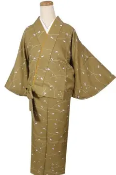 新品 未使用 二部式のきもの 袷 うさぎ 丸洗い出来る ポリエステル 11704